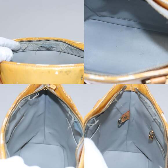 LOUIS VUITTON Monogram Vernis Houston Hand Bag Gris M91053 - Picture 12 of 13